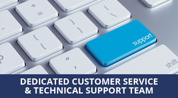 Dedicated customer service & technical support team